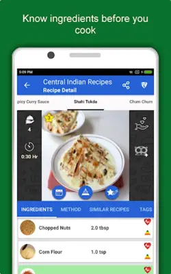 Central Indian Recipes android App screenshot 2