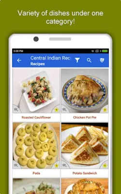 Central Indian Recipes android App screenshot 3